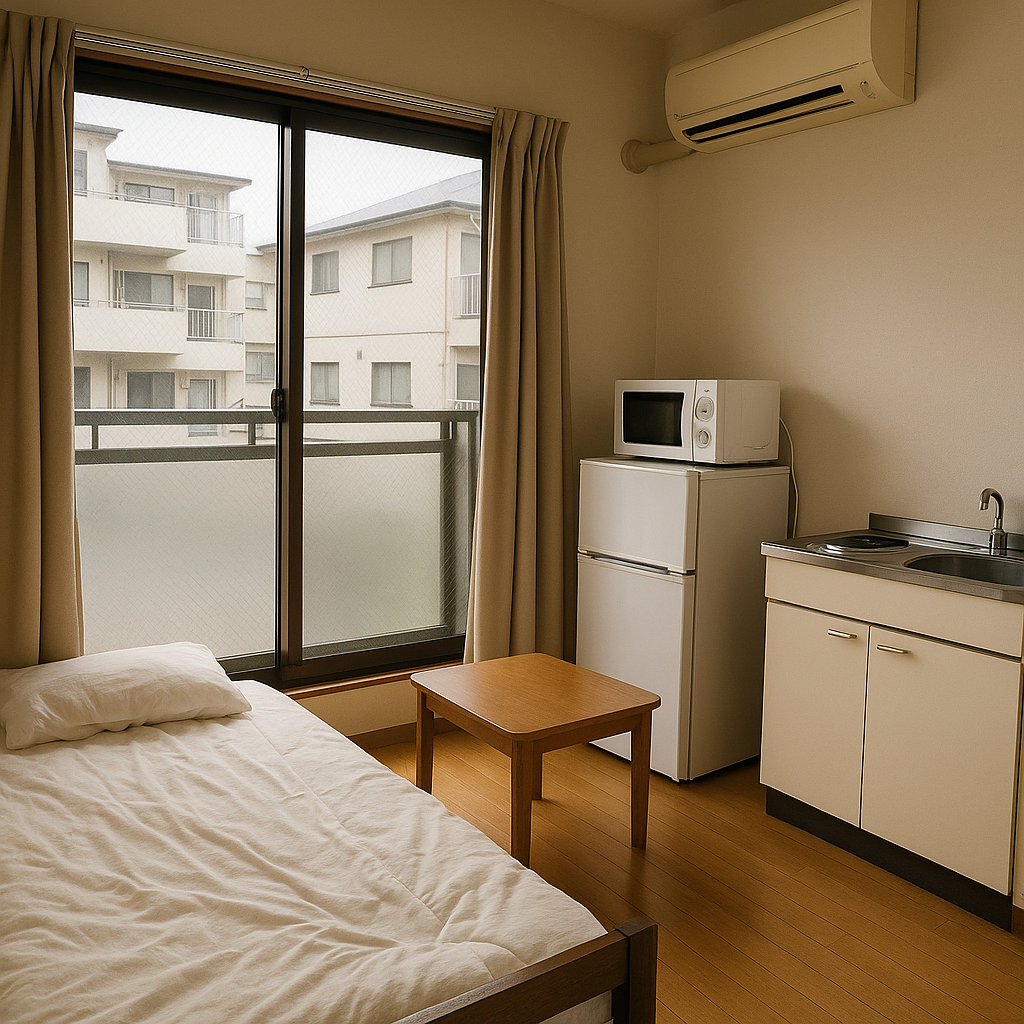 An inviting neighborhood in Kanagawa with local shops and parks