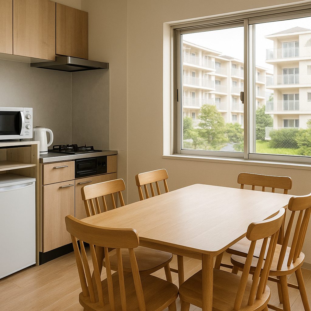 A typical share house living room in Shin Urayasu